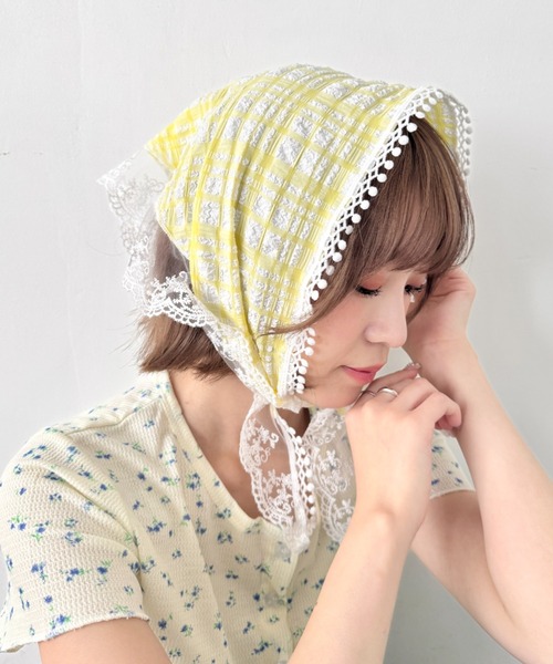 M7895 スグリ sugri バブーシュカ シルク 花 ヘアアクセサリー M7895 スグリ sugri バブーシュカ シルク 花 ヘアアクセサリー