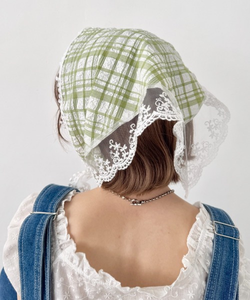 SOLLON.(ソルロン)の「レースアソートバブーシュカ(その他ヘアアクセサリー・レディース・ホワイト/グリーン・FREE)」の11枚目の写真