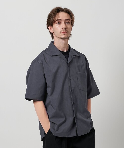 BEAUTY&YOUTH UNITED ARROWS(ビューティーアンドユースユナイテッドアローズ)の「FLAX ライク オープンカラー フォルム シャツ ‐横ストレッチ・吸水速乾‐(シャツ/ブラウス・メンズ・オフホワイト/ロイヤルブルー/ブラック・S/M/XL/L)」の6枚目の写真