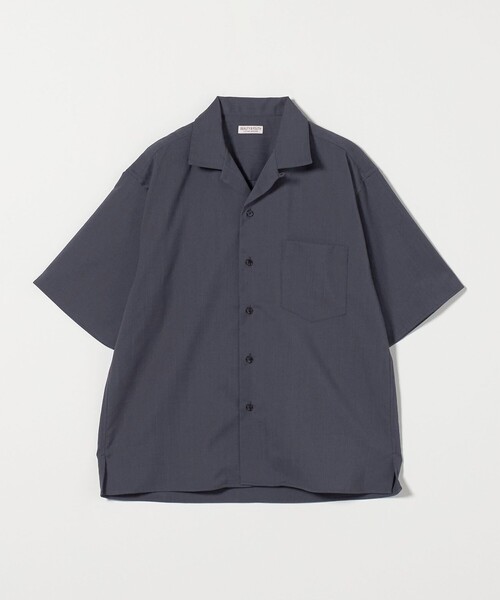 BEAUTY&YOUTH UNITED ARROWS(ビューティーアンドユースユナイテッドアローズ)の「FLAX ライク オープンカラー フォルム シャツ ‐横ストレッチ・吸水速乾‐(シャツ/ブラウス・メンズ・オフホワイト/ロイヤルブルー/ブラック・S/M/XL/L)」の4枚目の写真