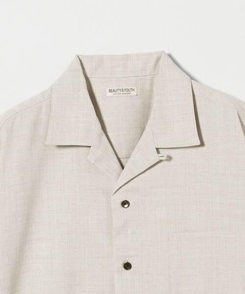 BEAUTY&YOUTH UNITED ARROWS(ビューティーアンドユースユナイテッドアローズ)の「FLAX ライク オープンカラー フォルム シャツ ‐横ストレッチ・吸水速乾‐(シャツ/ブラウス・メンズ・オフホワイト/ロイヤルブルー/ブラック・S/M/XL/L)」の18枚目の写真