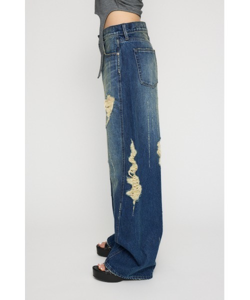 LAGUA GEM デニムパンツ LAGUA GEM ジーンズ デニム デニムパンツ PAINT LOOSEY CRASH