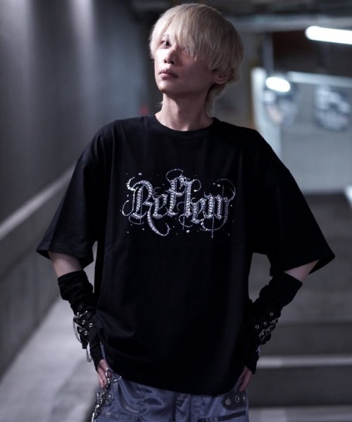 お歳暮ならオンライン REFLEM/レフレム』ロゴラインストーンTシャツ/ハーフスリーブ トップス