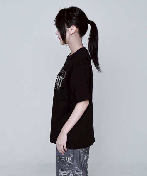 『REFLEM/レフレム』ロゴラインストーンTシャツ/ハーフスリーブカットソー REFLEM/レフレム』ウイングクロスプリントL/S Tee/ロング