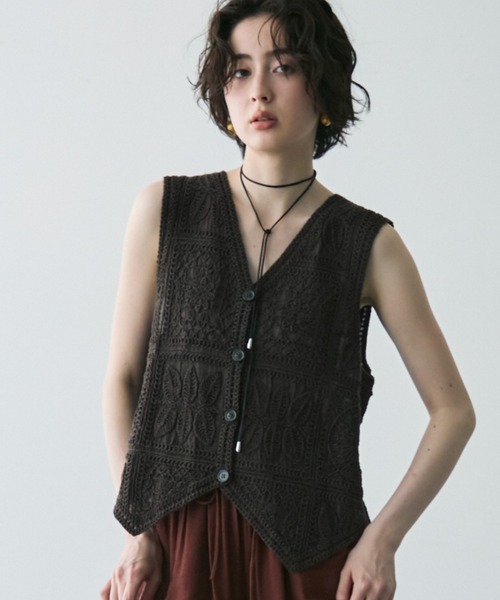 コットン刺繍ベスト（ベスト）｜Trish（トリッシュ）の