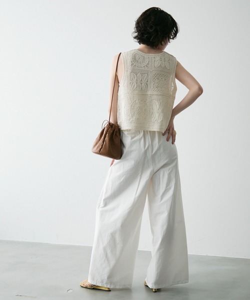 Trish（トリッシュ）の「コットン刺繍ベスト（ベスト・レディース・ブラック/アイボリー/ブラウン・MEDIUM）」の18枚目の写真