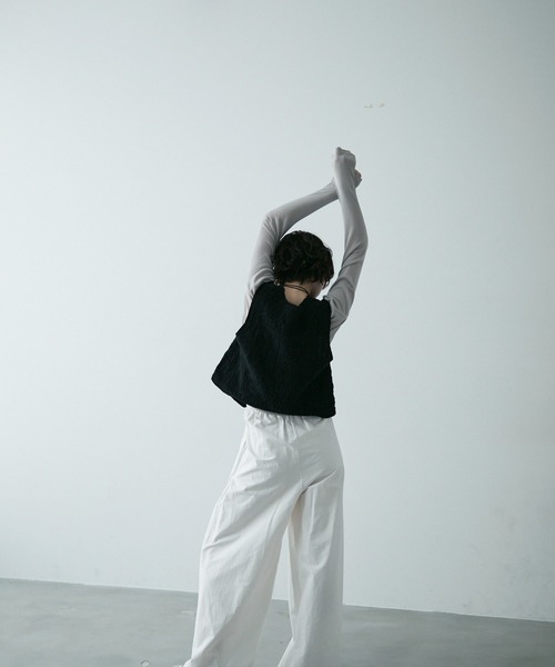 Trish（トリッシュ）の「コットン刺繍ベスト（ベスト・レディース・ブラック/アイボリー/ブラウン・MEDIUM）」の8枚目の写真