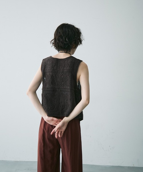 セール】コットン刺繍ベスト（ベスト）｜Trish（トリッシュ）の