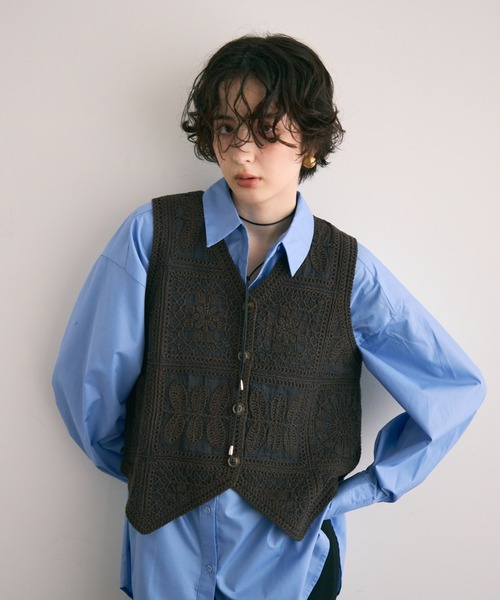 セール】コットン刺繍ベスト（ベスト）｜Trish（トリッシュ）の