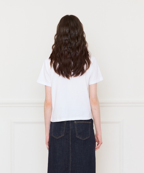 LARTIGENT（ラーティゼン）の「L16 STRAWBERRY T-SHIRT（Tシャツ/カットソー・レディース・ホワイト/ワインレッド・FREE）」の10枚目の写真