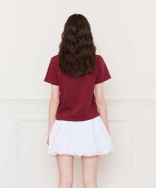 LARTIGENT（ラーティゼン）の「L16 STRAWBERRY T-SHIRT（Tシャツ/カットソー・レディース・ホワイト/ワインレッド・FREE）」の7枚目の写真
