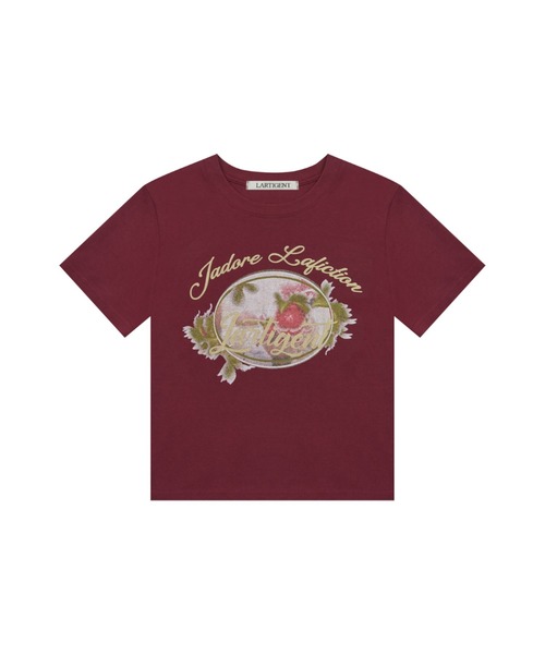 LARTIGENT（ラーティゼン）の「L16 STRAWBERRY T-SHIRT（Tシャツ/カットソー・レディース・ホワイト/ワインレッド・FREE）」の11枚目の写真