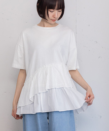 POU DOU DOU | ウェーブフリルヘムTee(Tシャツ/カットソー)