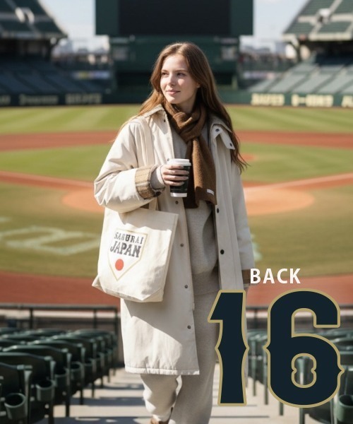 baron（バロン）の「侍ジャパン　キャンバストート（トートバッグ・レディース・アイボリー/ブラック/ブラック系その他2/アイボリー系1/ブラック系その他/アイボリー系・FREE）」の5枚目の写真