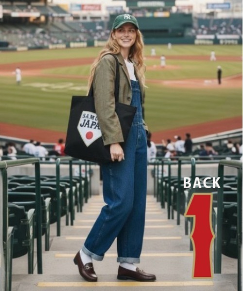 baron（バロン）の「侍ジャパン　キャンバストート（トートバッグ・レディース・アイボリー/ブラック/ブラック系その他2/アイボリー系1/ブラック系その他/アイボリー系・FREE）」の2枚目の写真