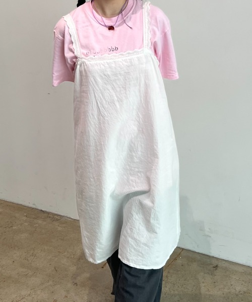 INTER FACTORY（インターファクトリー）の「しいな - レースコットンワンピース made in INTER FACTORY（ワンピース・レディース・ホワイト/ブラック・FREE）」の6枚目の写真