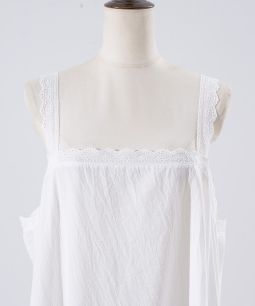 INTER FACTORY（インターファクトリー）の「しいな - レースコットンワンピース made in INTER FACTORY（ワンピース・レディース・ホワイト/ブラック・FREE）」の18枚目の写真