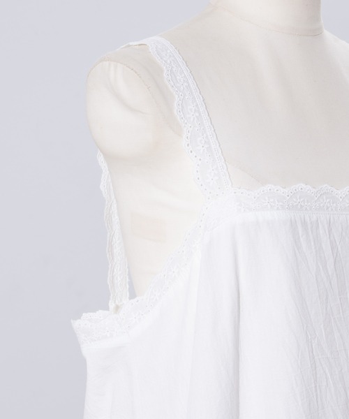 INTER FACTORY（インターファクトリー）の「しいな - レースコットンワンピース made in INTER FACTORY（ワンピース・レディース・ホワイト/ブラック・FREE）」の19枚目の写真