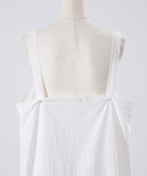 INTER FACTORY（インターファクトリー）の「しいな - レースコットンワンピース made in INTER FACTORY（ワンピース・レディース・ホワイト/ブラック・FREE）」の22枚目の写真