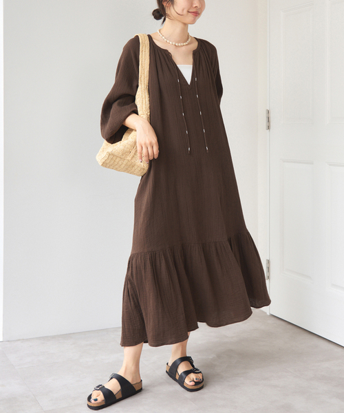 【新品未着用タグ付き】sara mallika サラマリカチュニックワンピース SARA MALLIKA × IENA 別注 DRESS（ワンピース）｜IENA（イエナ