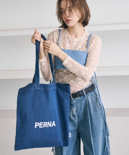 PERNA（ペルナ）の「ぺルナデニムトート（トートバッグ・レディース・ブルー・FREE）」の3枚目の写真