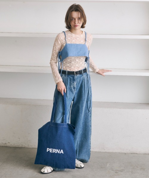 PERNA（ペルナ）の「ぺルナデニムトート（トートバッグ・レディース・ブルー・FREE）」の5枚目の写真