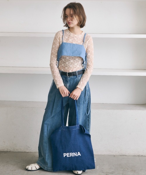 PERNA（ペルナ）の「ぺルナデニムトート（トートバッグ・レディース・ブルー・FREE）」の6枚目の写真