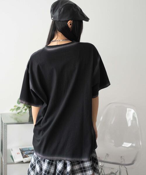 WEGO(ウィゴー)の「WEGO/スプレーグラフィックBIGT(Tシャツ/カットソー・レディース・ブラック/ホワイト・FREE)」の12枚目の写真