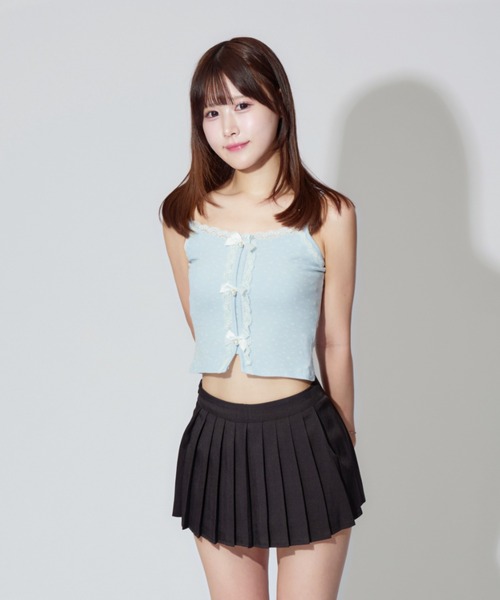 JilLA(ジルア)の「Flower Ribbon Camisole / フラワーリボンキャミソール 小花柄(キャミソール・レディース・アイボリー/ブルー・FREE)」の16枚目の写真