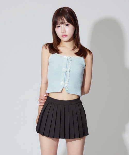 JilLA(ジルア)の「Flower Ribbon Camisole / フラワーリボンキャミソール 小花柄(キャミソール・レディース・アイボリー/ブルー・FREE)」の17枚目の写真
