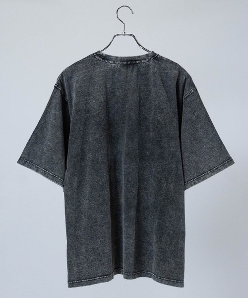 JOHN'S CLOSET(ジョンズクローゼット)の「【13】グランジ加工 フロント刺繍 半袖Tシャツ(Tシャツ/カットソー・メンズ・ホワイト系1/ブラック系1/ブラック系2/ホワイト系2・MEDIUM/LARGE)」の7枚目の写真