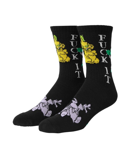 HUF（ハフ）の「TRIP CREW SOCKS（ソックス/靴下・メンズ・ホワイト/ブラック・O/S）」の2枚目の写真