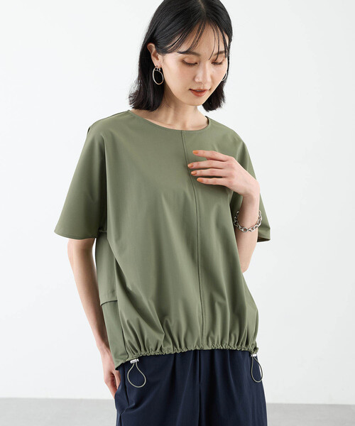 tシャツ 2025春夏「接触冷感・UVカット・はっ水加工」ストレッチナイロンラッシュドロストプルオーバー レディース 2025春夏【接触冷感・UVカット・はっ水加工】ストレッチナイロン