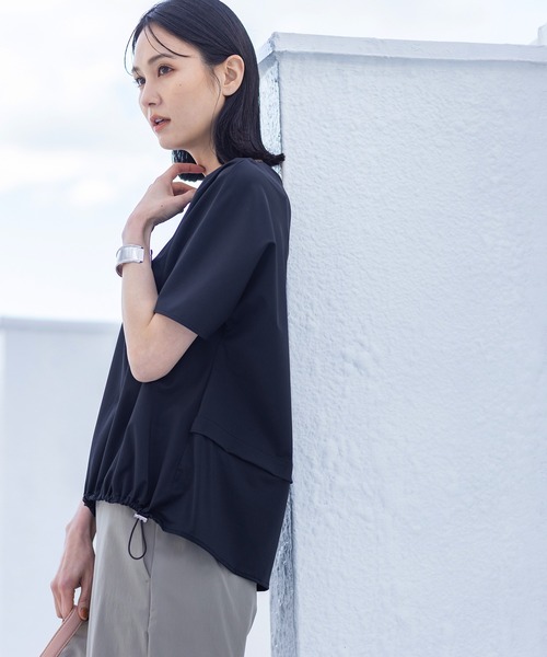 tシャツ 2025春夏「接触冷感・UVカット・はっ水加工」ストレッチナイロンラッシュドロストプルオーバー レディース 2025春夏【接触冷感・UVカット・はっ水加工】ストレッチナイロン