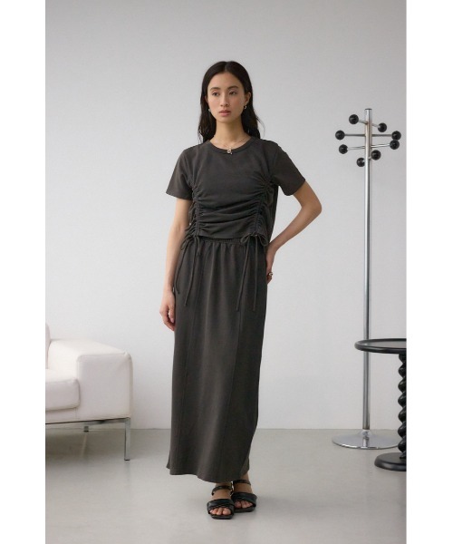 AZUL by moussy(アズールバイマウジー)の「ヴィンテージライクスカート(スカート・レディース・スモークピンク/チャコールグレー/ライトブラック・FREE)」の5枚目の写真