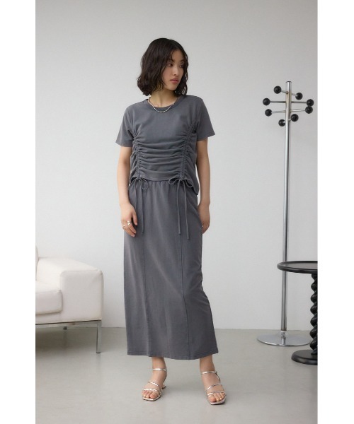 AZUL by moussy(アズールバイマウジー)の「ヴィンテージライクスカート(スカート・レディース・スモークピンク/チャコールグレー/ライトブラック・FREE)」の15枚目の写真