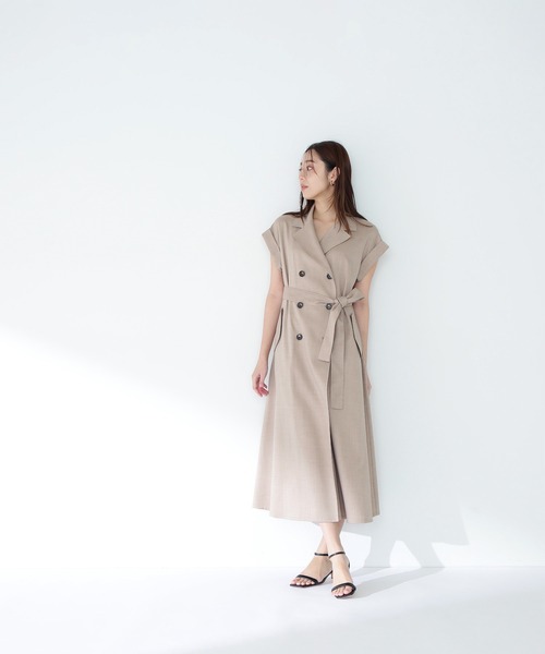 ベルテッドトレンチワンピース✩.*˚ナチュラルビューティーベーシック NATURAL BEAUTY BASIC（ナチュラルビューティーベーシック）の