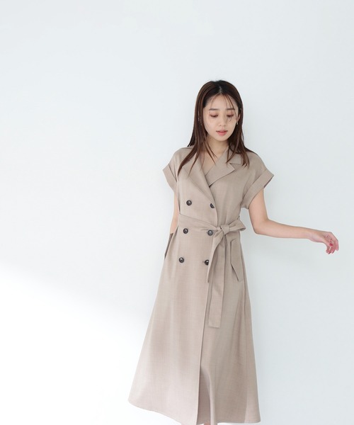 ベルテッドトレンチワンピース✩.*˚ナチュラルビューティーベーシック NATURAL BEAUTY BASIC（ナチュラルビューティーベーシック）の