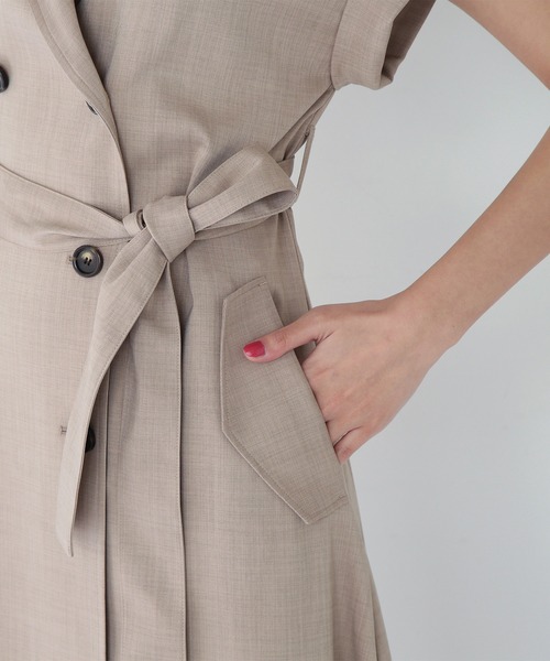 ベルテッドトレンチワンピース✩.*˚ナチュラルビューティーベーシック ベルテッドトレンチワンピース | ナチュラルビューティー