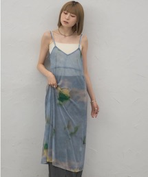 ダイタイ柄シアーキャミワンピース