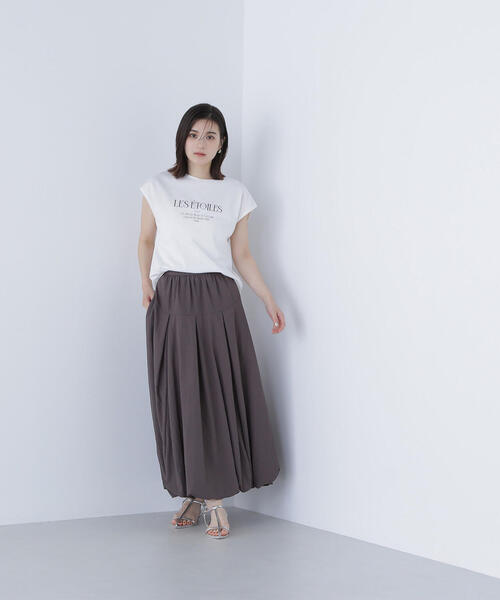 NATURAL BEAUTY BASIC(ナチュラルビューティーベーシック)の「◇フレンチスリーブロゴTシャツ(Tシャツ/カットソー・レディース・ラベンダー/チャコールグレー/オフホワイト・FREE)」の14枚目の写真