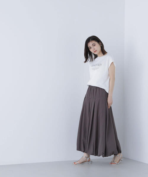 NATURAL BEAUTY BASIC(ナチュラルビューティーベーシック)の「◇フレンチスリーブロゴTシャツ(Tシャツ/カットソー・レディース・ラベンダー/チャコールグレー/オフホワイト・FREE)」の18枚目の写真