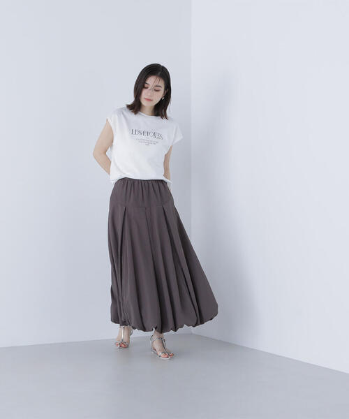 NATURAL BEAUTY BASIC(ナチュラルビューティーベーシック)の「◇フレンチスリーブロゴTシャツ(Tシャツ/カットソー・レディース・ラベンダー/チャコールグレー/オフホワイト・FREE)」の20枚目の写真