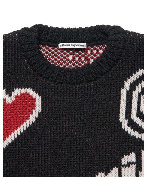 uniform experiment(ユニフォームエクスペリメント)の「LOW-GAUGE INSPIRATION KNIT(ニット/セーター・メンズ・ブラック/オフホワイト・FREE)」の5枚目の写真