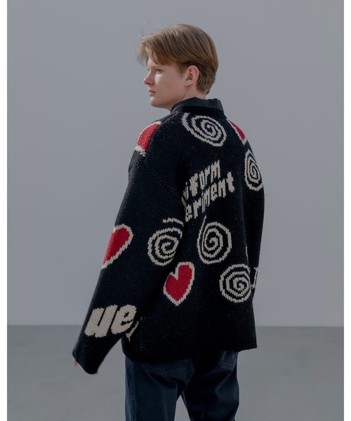uniform experiment(ユニフォームエクスペリメント)の「LOW-GAUGE INSPIRATION KNIT(ニット/セーター・メンズ・ブラック/オフホワイト・FREE)」の3枚目の写真