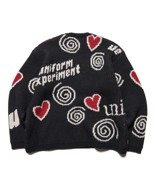 uniform experiment(ユニフォームエクスペリメント)の「LOW-GAUGE INSPIRATION KNIT(ニット/セーター・メンズ・ブラック/オフホワイト・FREE)」の4枚目の写真