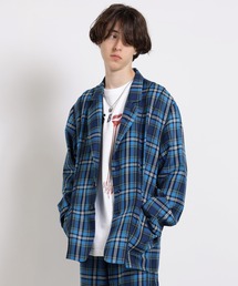 ミルクボーイ milk boy チェスターコート　ブルーチェックコート ミルクボーイ milk boy チェスターコート ブルーチェックコート