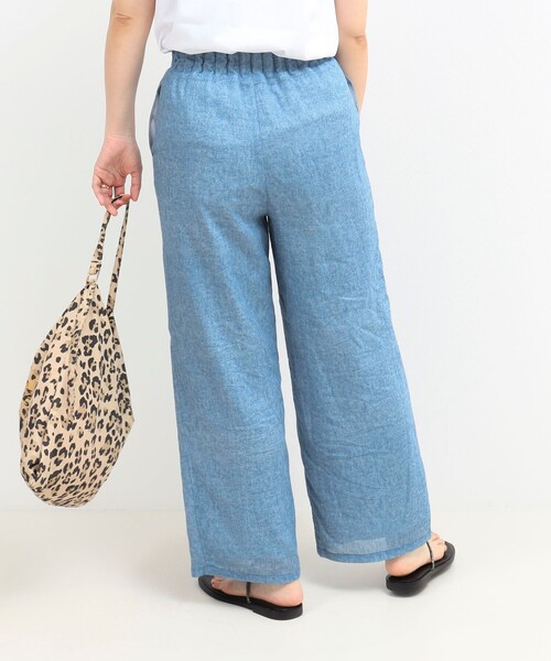 MICO COULIER（ミコクリエ）の「VINTAGE DENIMプリント ギャザーヨークパンツ（その他パンツ・レディース・サックスブルー/インディゴブルー・36/38）」の8枚目の写真