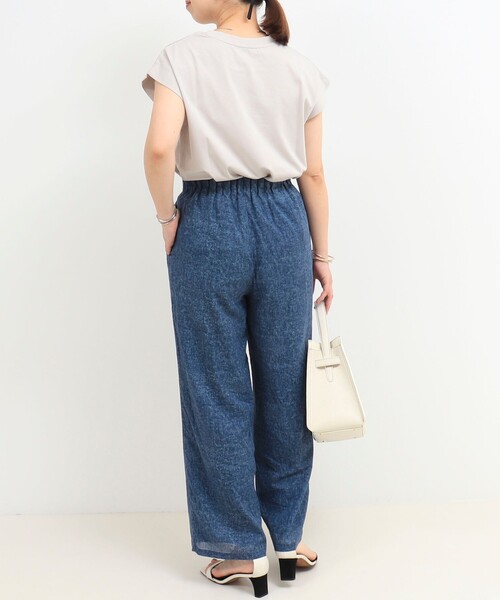 MICO COULIER（ミコクリエ）の「VINTAGE DENIMプリント ギャザーヨークパンツ（その他パンツ・レディース・サックスブルー/インディゴブルー・36/38）」の13枚目の写真