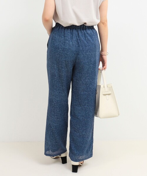 MICO COULIER（ミコクリエ）の「VINTAGE DENIMプリント ギャザーヨークパンツ（その他パンツ・レディース・サックスブルー/インディゴブルー・36/38）」の14枚目の写真